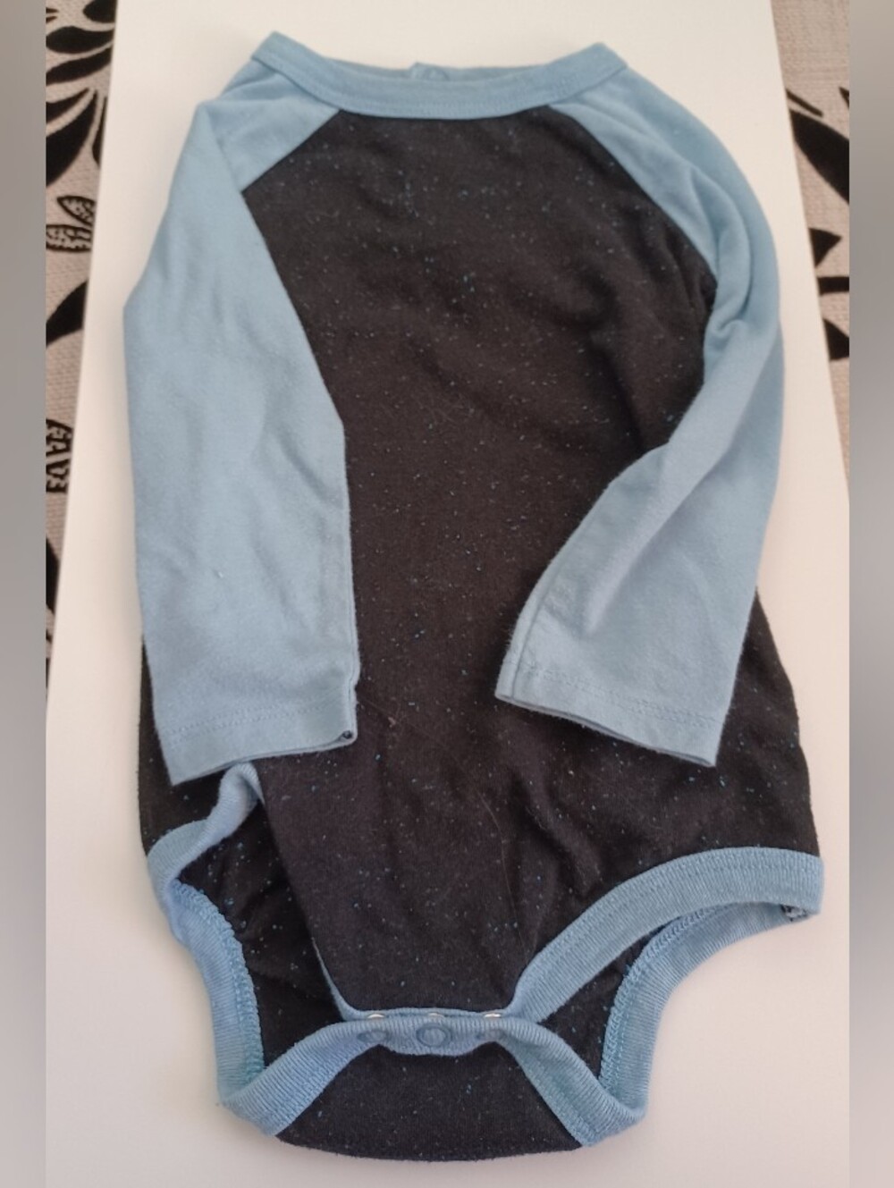 3-6 Months Baby Boy Long Sleeve Onesie Joe Fresh Black Blue Bodysuit Clothes